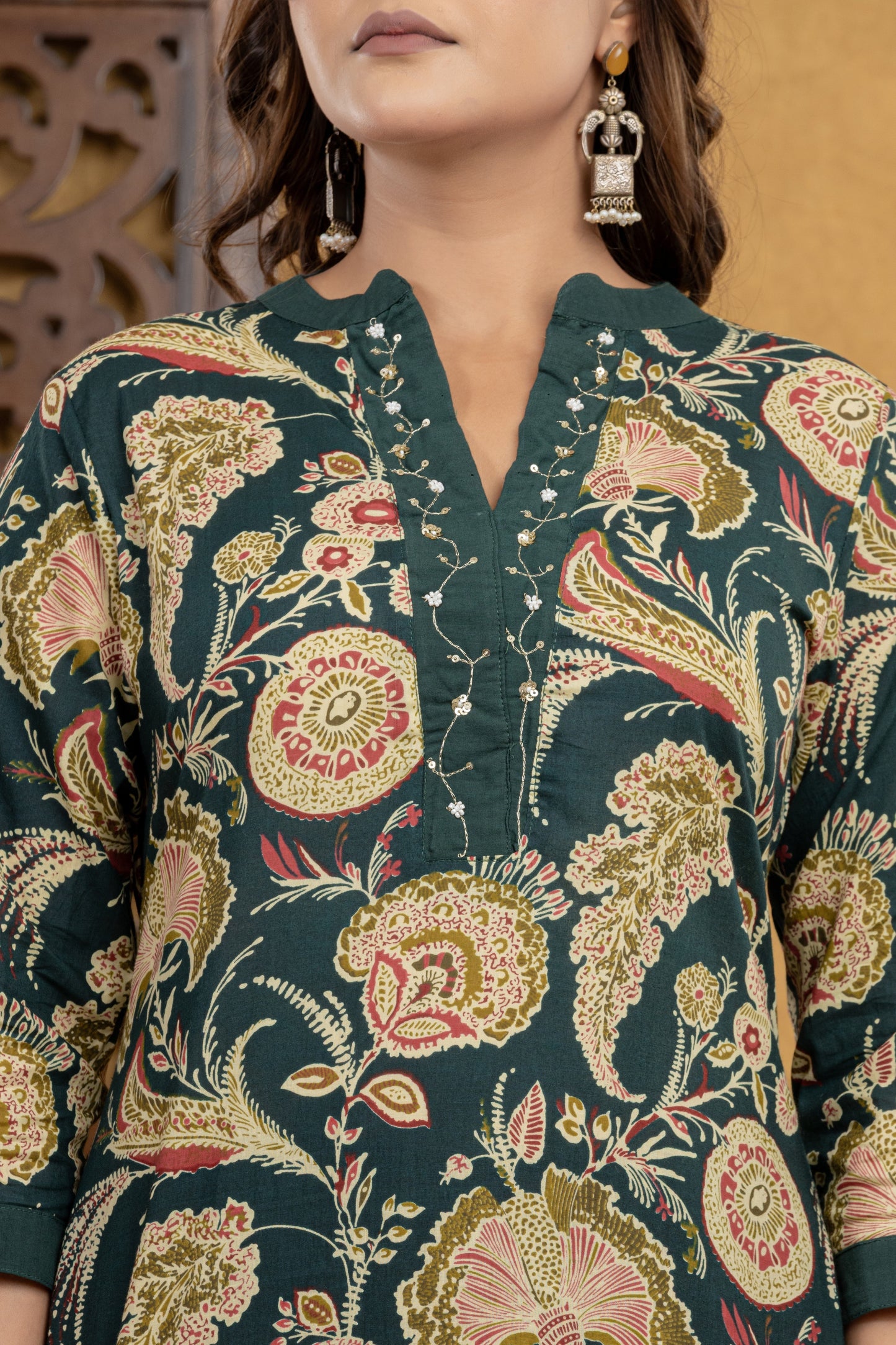 Gulnoor Vintage Green Suit