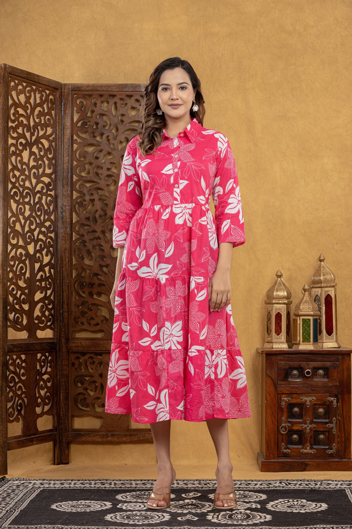 Pink Petal Collar One Piece