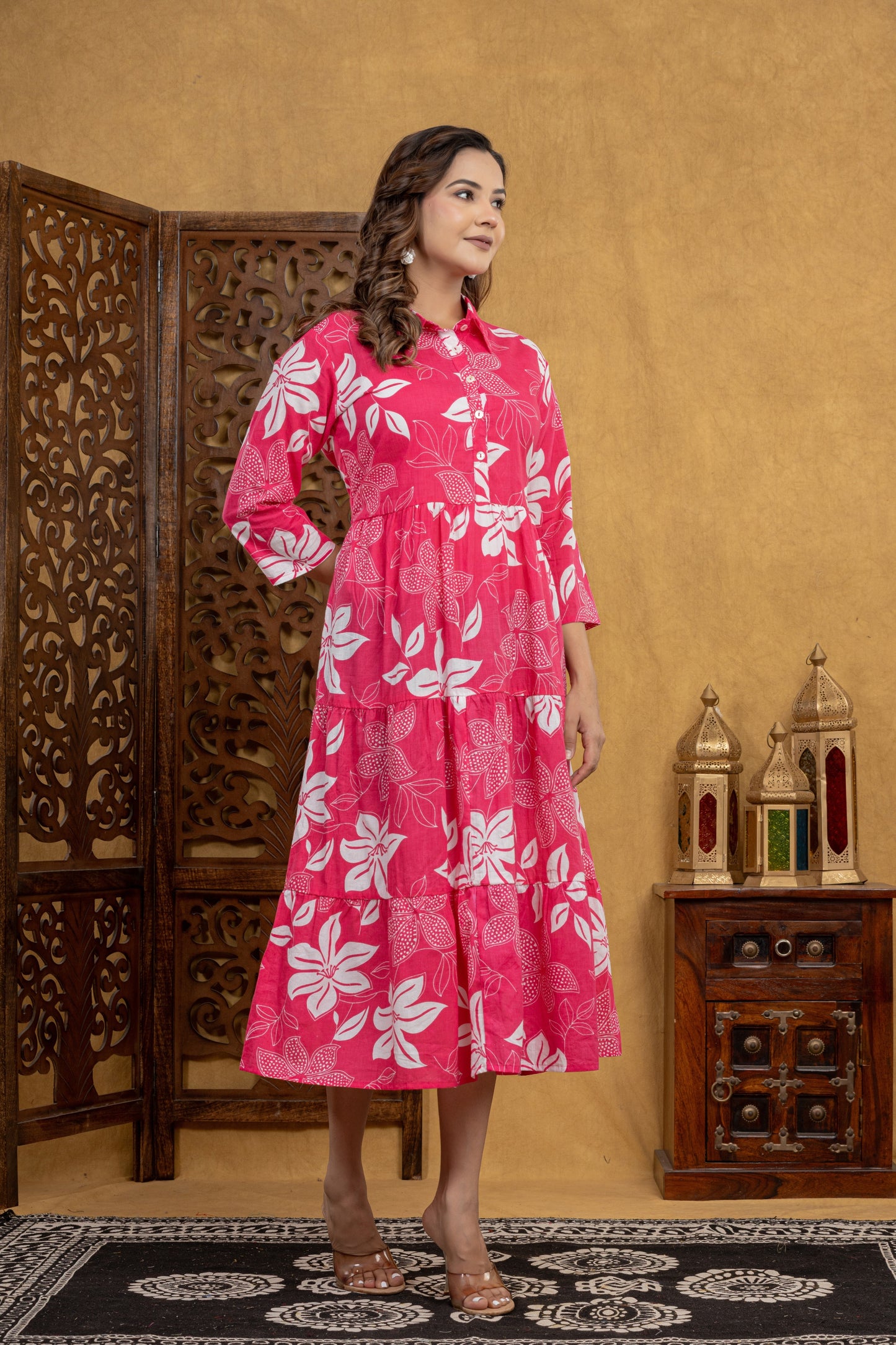 Pink Petal Collar One Piece