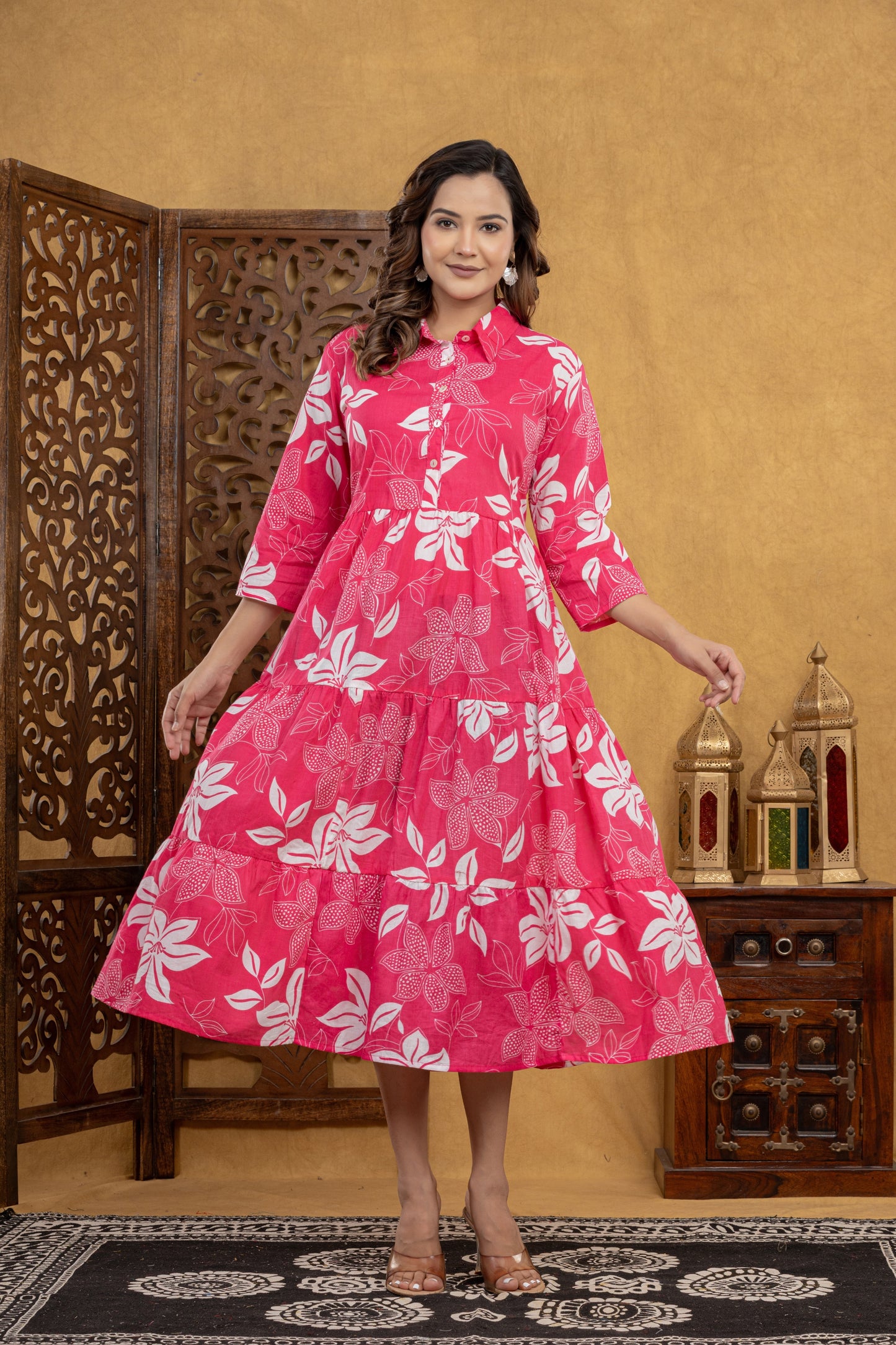 Pink Petal Collar One Piece