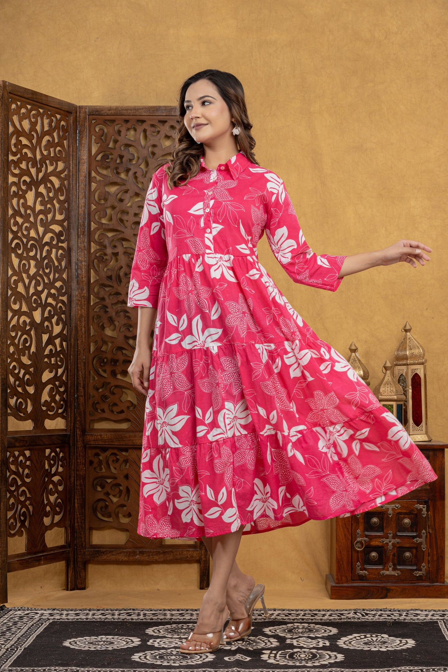 Pink Petal Collar One Piece