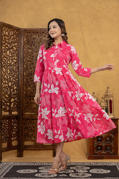 Pink Petal Collar One Piece