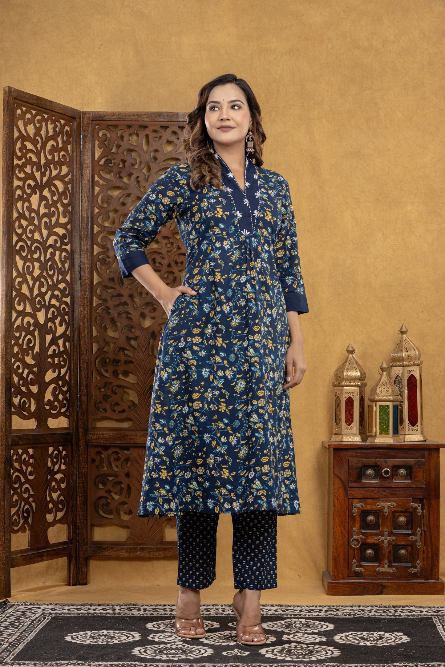 Indigo Petal 3-Piece Set