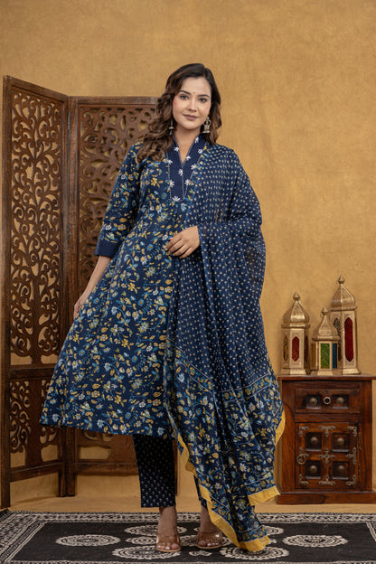 Indigo Petal 3-Piece Set