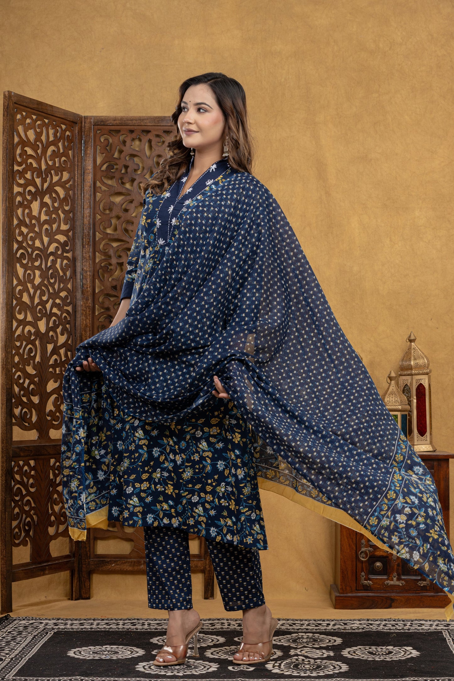 Indigo Petal 3-Piece Set