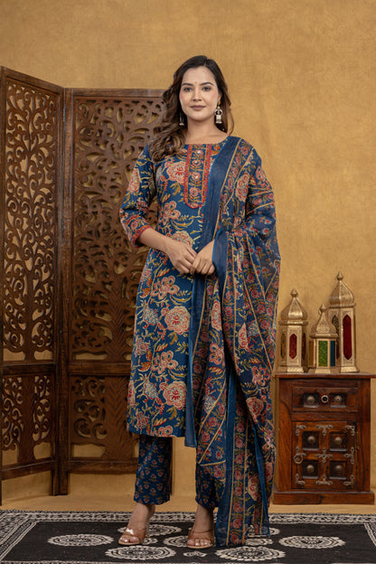 Kavya Ajrakh Floral Suit