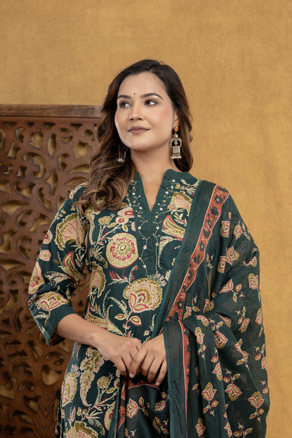 Gulnoor Vintage Green Suit