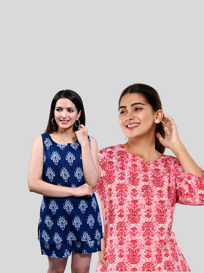 Dark and Pink Lounge Wear Combo