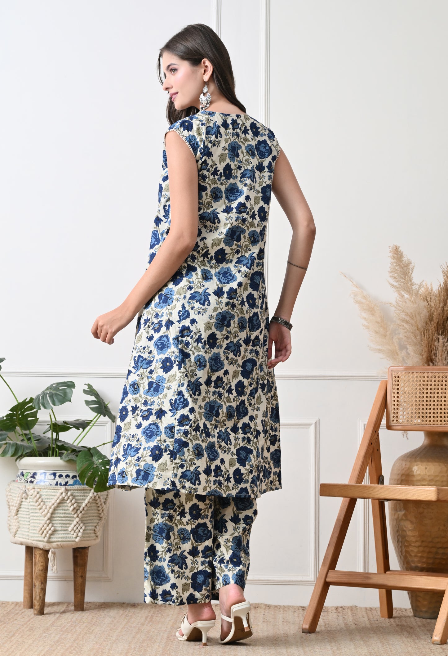 Blue Blossom Cotton Coord Set