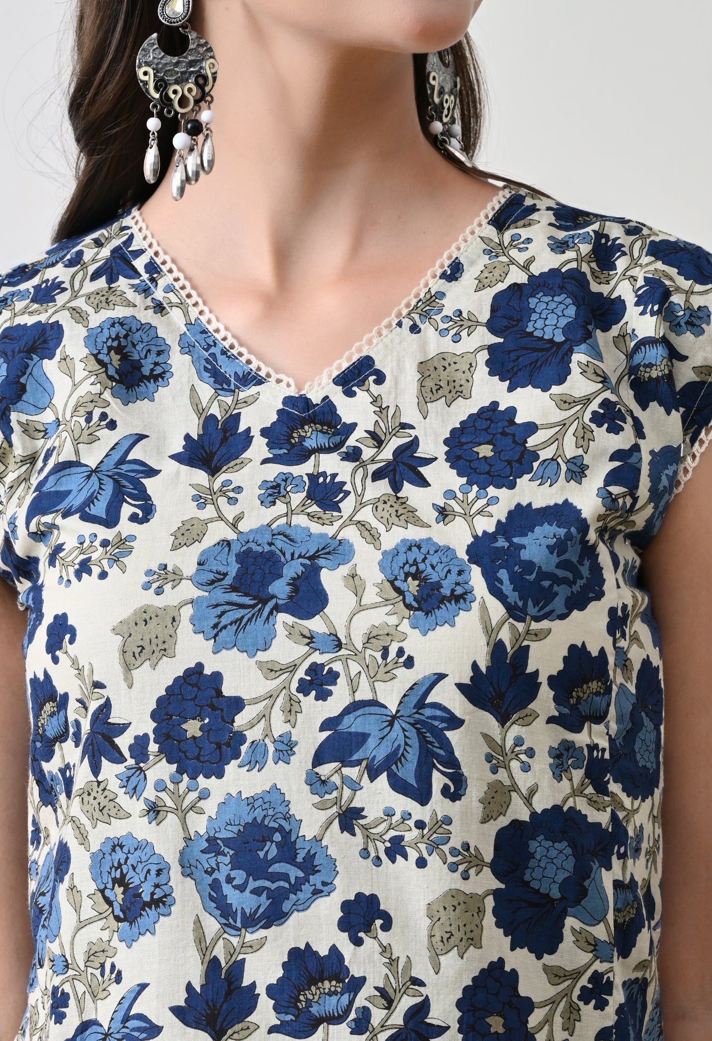 Blue Blossom Cotton Coord Set